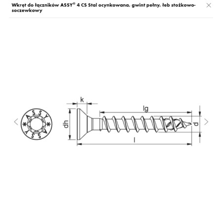 WURTH Wkręt 4x20/16 ASSY-STOŻ-RW20-(A2K) 1000szt (019004020 005 1000)