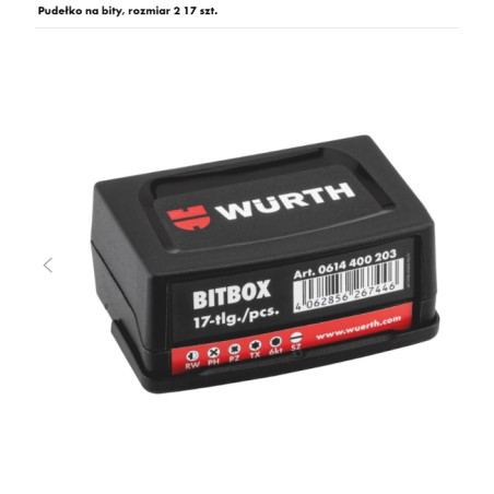 WURTH Zestaw Bitów 17 elementów (0614400203961 10)
