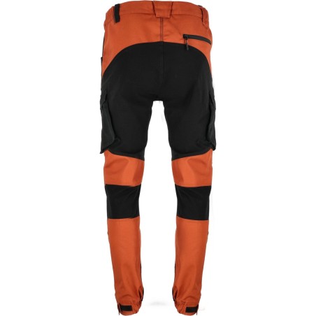 LAHTI PRO Spodnie z Elementami STRETCH Ceglano-Czarne S (L4053901)