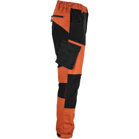 LAHTI PRO Spodnie z Elementami STRETCH Ceglano-Czarne 2XL (L4053905)