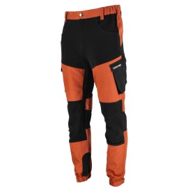 LAHTI PRO Spodnie z Elementami STRETCH Ceglano-Czarne 3XL (L4053906)