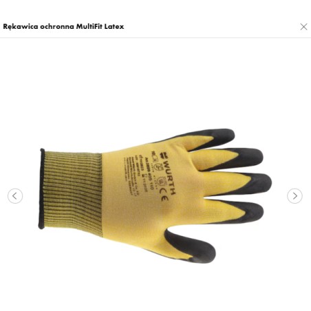 WURTH Rękawiczka MULTIFIT LATEX roz.9 (0899405109)