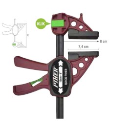 PIHER Ścisk QUICK 125cm MAX 150kg (P52625)