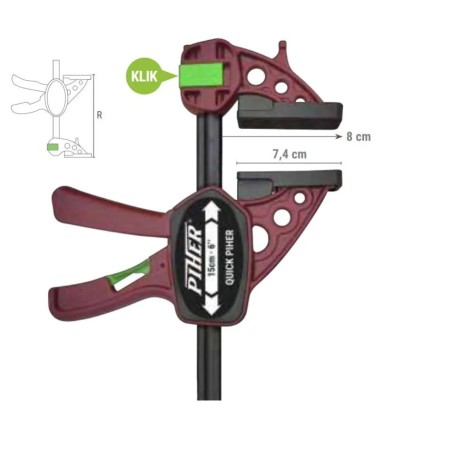 PIHER Ścisk Quick 90cm MAX 150kg (P52690)