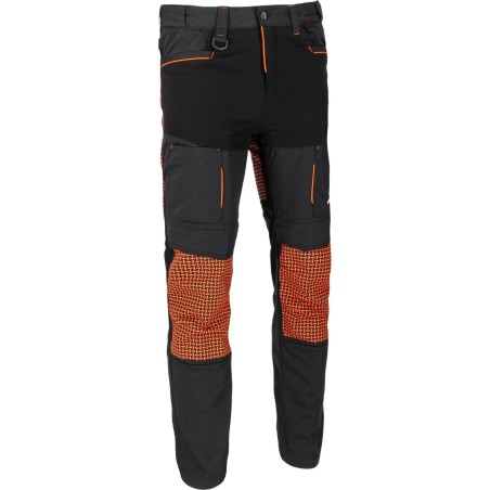 LAHTI PRO Spodnie Dekarskie Czarno - Pomarańczowe STRETCH L (L4054903)