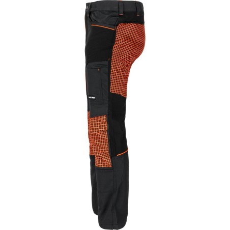LAHTI PRO Spodnie Dekarskie Czarno - Pomarańczowe STRETCH XL (L4054904)
