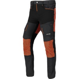 LAHTI PRO Spodnie Dekarskie Czarno - Pomarańczowe STRETCH 2XL (L4054905)