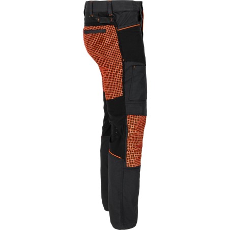LAHTI PRO Spodnie Dekarskie Czarno - Pomarańczowe STRETCH 2XL (L4054905)