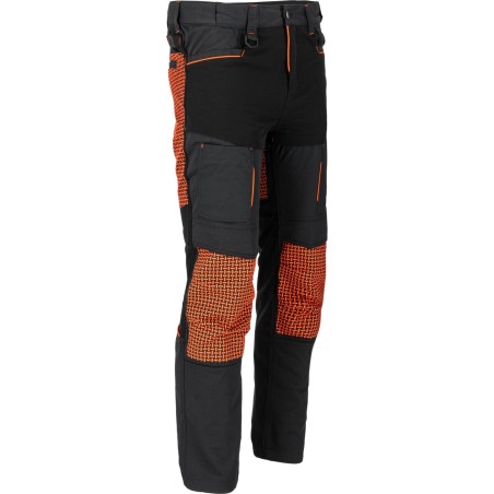 LAHTI PRO Spodnie Dekarskie Czarno - Pomarańczowe STRETCH 2XL (L4054905)