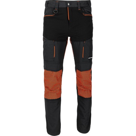 LAHTI PRO Spodnie Dekarskie Czarno - Pomarańczowe STRETCH 2XL (L4054905)