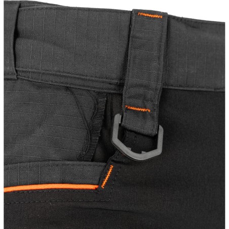 LAHTI PRO Spodnie Dekarskie Czarno - Pomarańczowe STRETCH 2XL (L4054905)