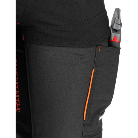 LAHTI PRO Spodnie Dekarskie Czarno - Pomarańczowe STRETCH 2XL (L4054905)