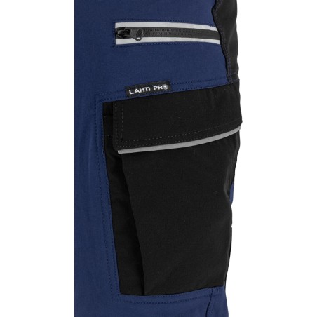 LAHTI PRO Spodnie Stretch Granatowo -Czarne M (L4055202)