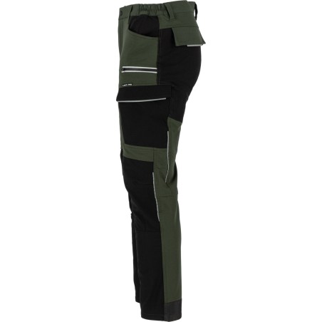 LAHTI PRO Spodnie Stretch Zielono - Czarne L (L4055303)