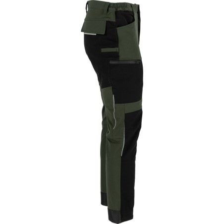 LAHTI PRO Spodnie Stretch Zielono - Czarne L (L4055303)