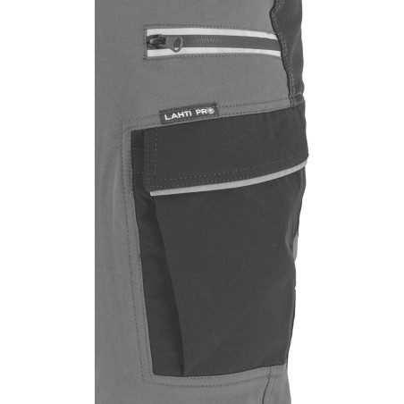 LAHTI PRO Spodnie Stretch Szaro -Czarne XL (L4055404)
