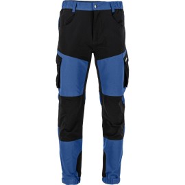 LAHTI PRO Spodnie z elementami stretch Niebiesko - Czarne S (L4055601)