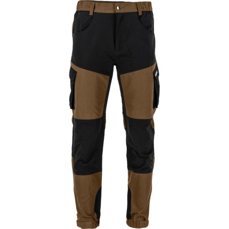 LAHTI PRO Spodnie z elementami Stretch Brązowo - Czarne 2XL (L4055705)