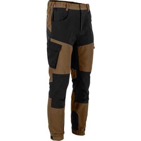 LAHTI PRO Spodnie z elementami Stretch Brązowo - Czarne 2XL (L4055705)