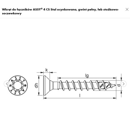 WURTH Wkręt 3x30/25 ASSY-STOŻ-RW10-(A2K) 1000szt (019003030 005 1000)