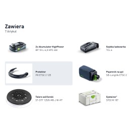 FESTOOL 18V Szlifierka Mimośrodowa ETSC 125 4,0 I-Plus (577736) 2