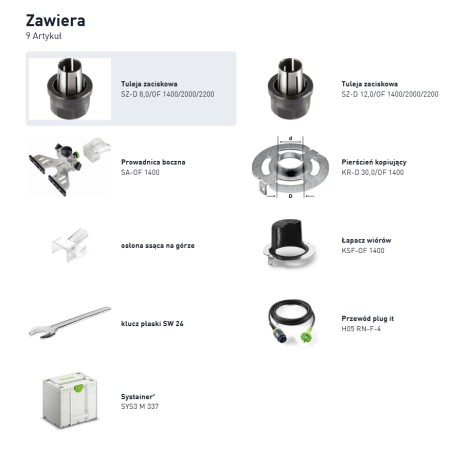 FESTOOL Frezarka Górnowrzecionowa OF 1400 EBQ-Plus (576207)