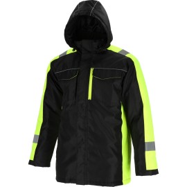 LAHTI PRO Kurtka Ocieplana z Kapturem Czarno-Żółta 3XL (L4094806)