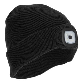 LAHTI PRO Czapka Akrylowa z Oświetleniem LED Czarna (L102240S)