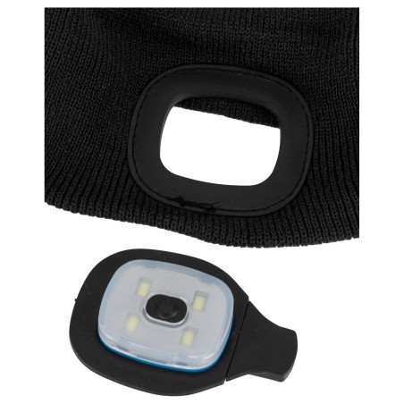 LAHTI PRO Czapka Akrylowa z Oświetleniem LED Czarna (L102240S)