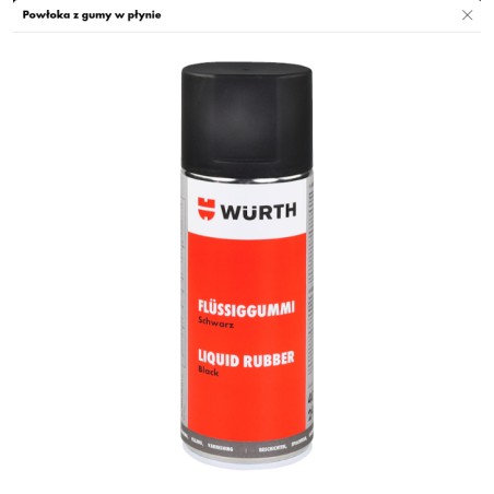 WURTH Guma w Sprayu Czarna 400ml (0893198211037)