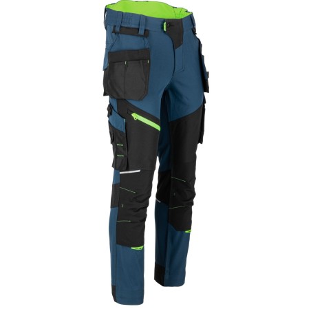 LAHTI PRO Spodnie Męskie Robocze Stretch Petrol Blue 3XL (L4056006)