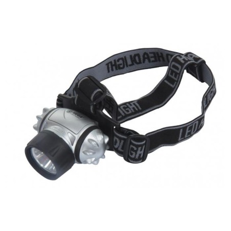 MEGA Latarka Czołowa LED 3XAAA Flash Srebrna