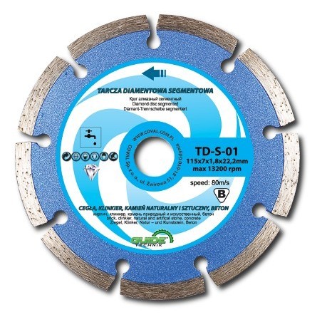 COVAL Tarcza Diamentowa Segmentowa 115mm