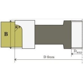 RENATEX Frez Do Ćwierćwałka Zaokrąglania Przedłużony HSS 125x25/30 R10 2