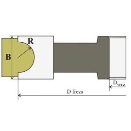 RENATEX Frez Do Półwałka Wklęsły HSS 125mm R20 2