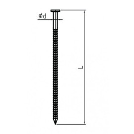 PREBENA Gwoździe CNW 2,8/90 BK RI 4500szt 2